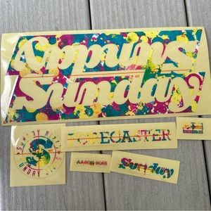 SUNDAY FORECASTER FRAME STICKER KIT Gloss Splatter BMX Bikes Sunday Odyssey Cult